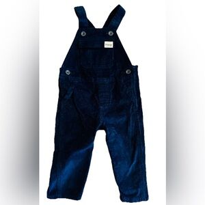 Carter's Dark Navy Blue Corduroy Overalls. Unisex Size 12 Months
